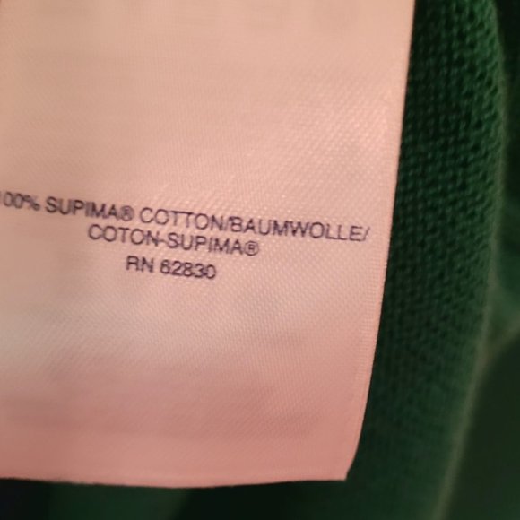 Lands' End Green Cotton V-Neck. Size XL.  EEUC. - Picture 3 of 5